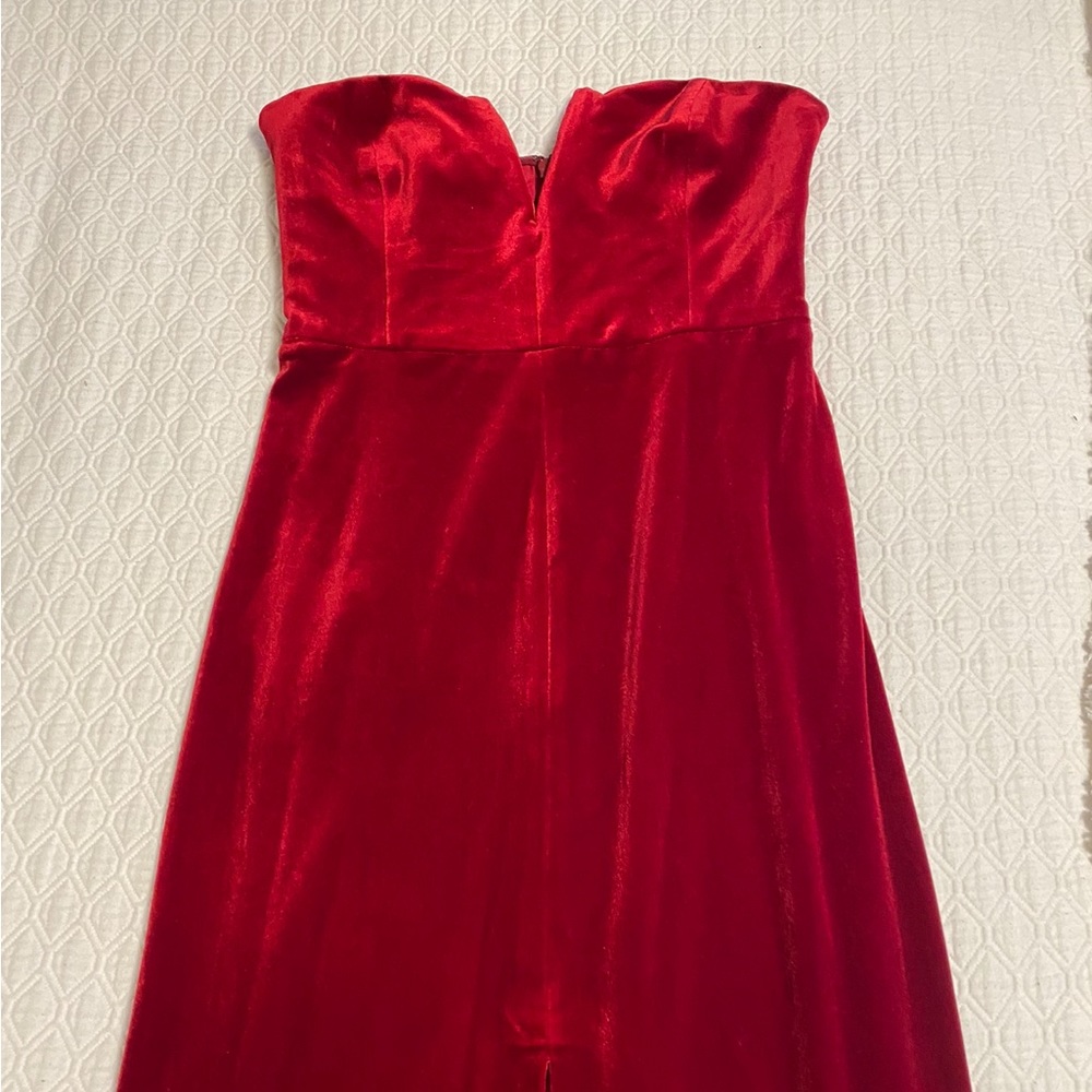 Red velvet BCBG maxi dress